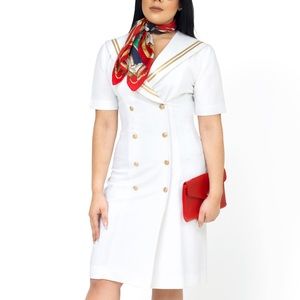 Leslie Fay Dresses - Vintage Nautical Dress Leslie Fay Dresses - Vintage Nautical Dress